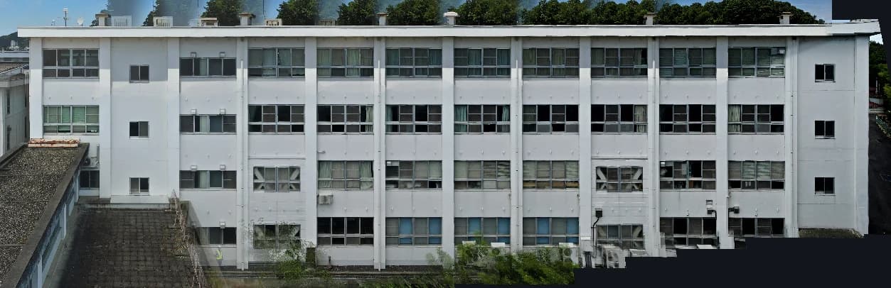 CRITIR で生成した建物の壁面オルソ画像の例