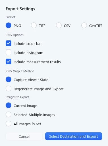 Export Image dialog