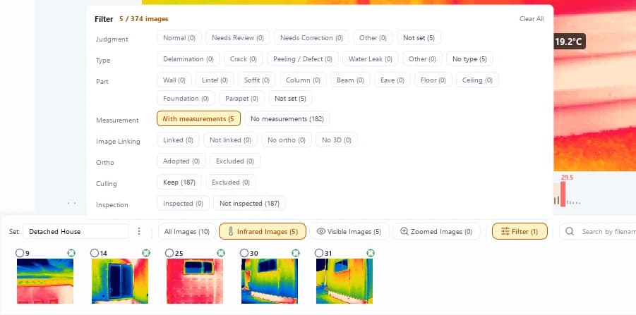Image filter panel