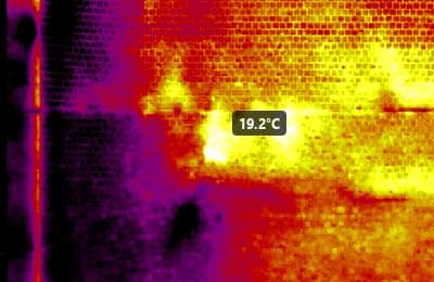 The CRITIR viewer showing the temperature at the mouse position
